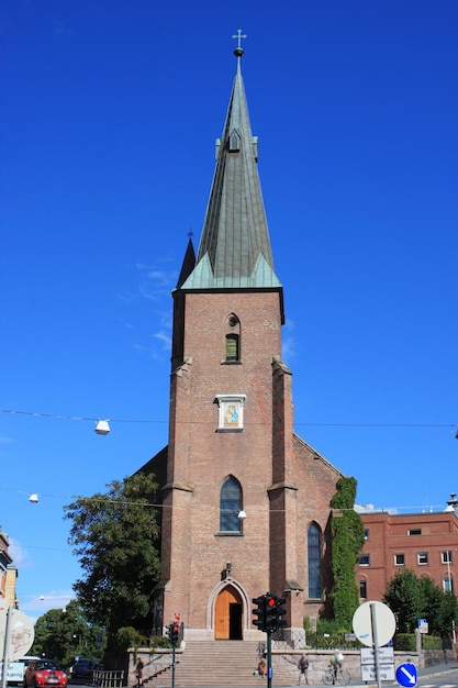 St Olav domkirke la iglesia catedral católica Sentrum Oslo Noruega central