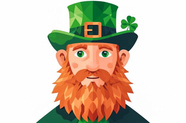 St. Patrick's Cartoon mit weißem Hintergrund