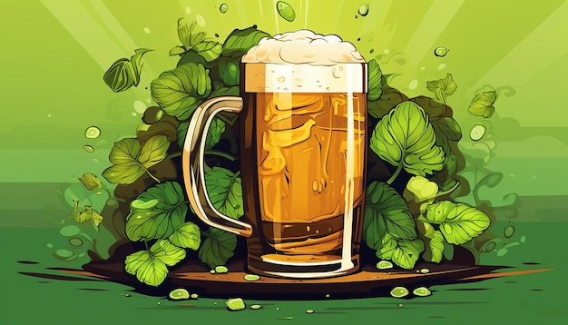 St. Patrick's Day copos de cerveja