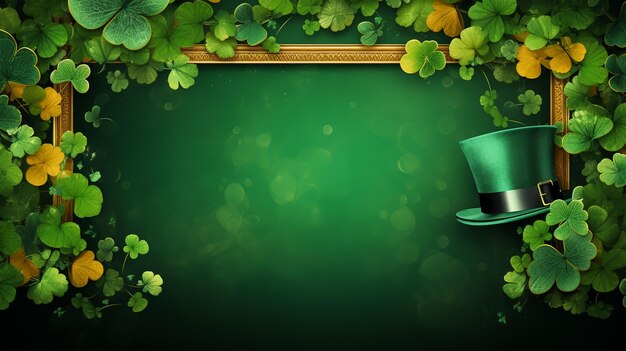 St. Patrick's Day-Hintergrund mit grünen Kleeblättern