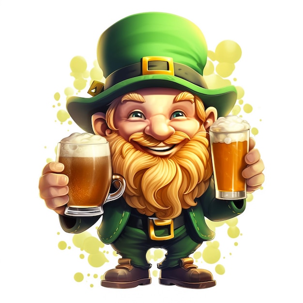 St. Patrick's Day Illustration Bild auf weißem Hintergrund