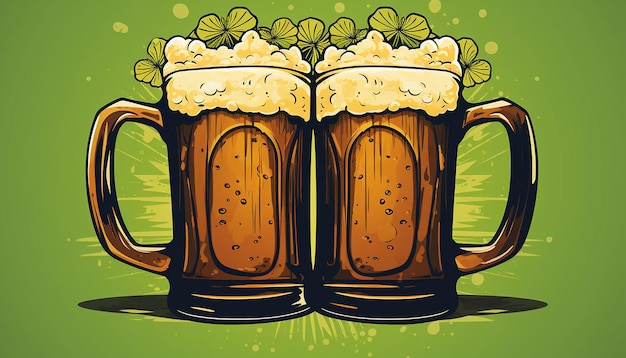 St. Patrick's Tag Becher mit Bier