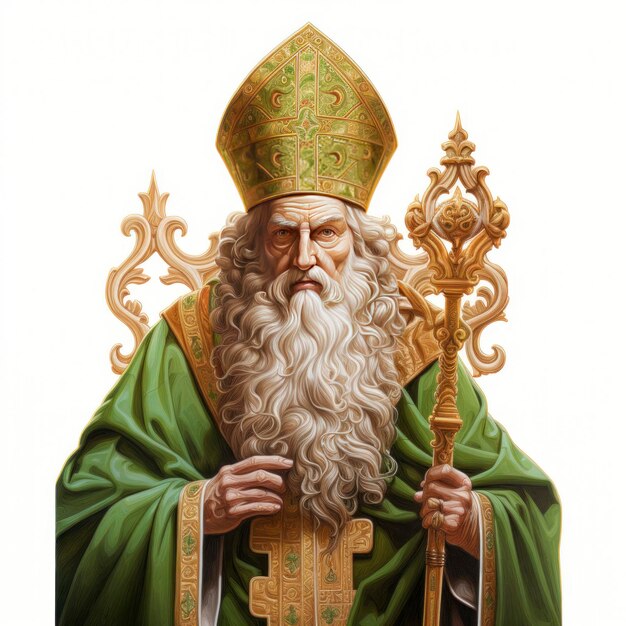 Foto st. patricks auf weißem hintergrund