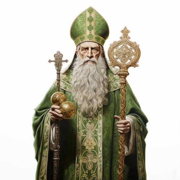 Foto st. patricks auf weißem hintergrund