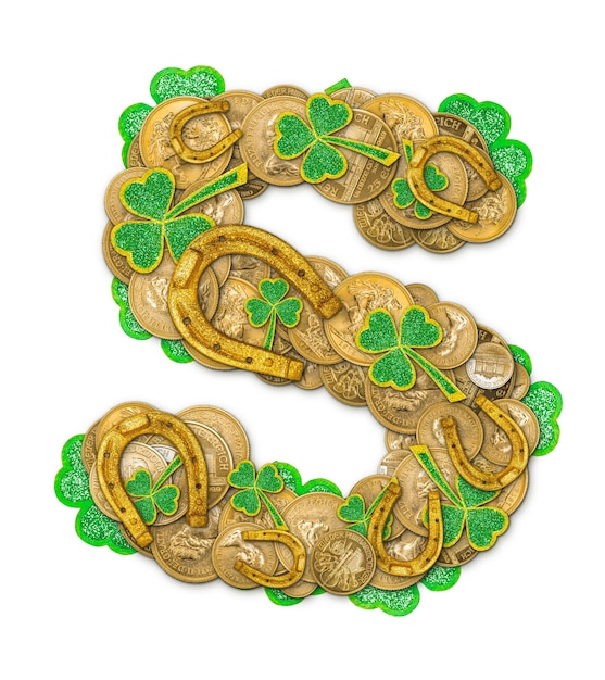 St. Patricks Day Feiertagsbuchstabe S