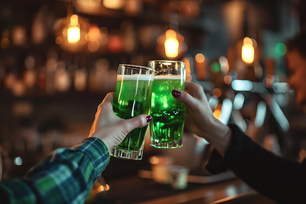 St. Patricks Day mit grünem Bier