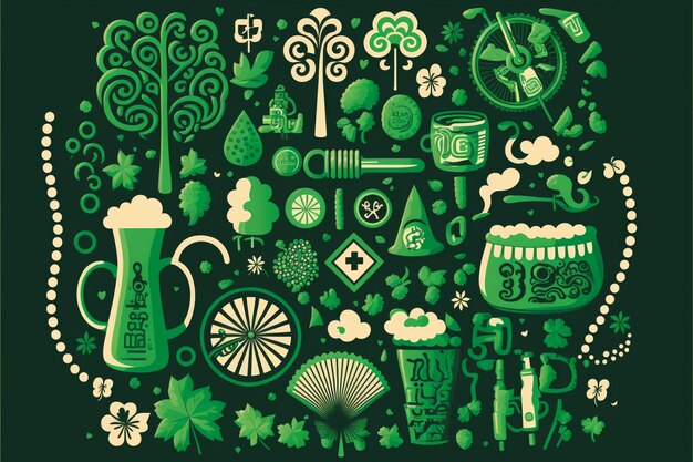 st patricks day vektorstil hintergrund