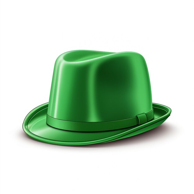 Foto st. patricks hut mit kleeblatt isoliert auf weißem koboldhut-vektor-clipart