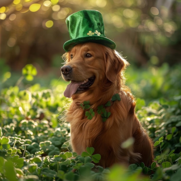 St. Patricks süßer echter Goldener Retriever