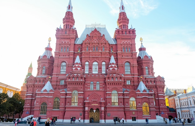 Staatliches historisches museum in moskau auf dem roten platz