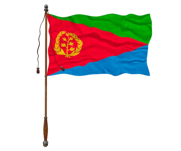 Staatsflagge Eritreas Hintergrund mit Flagge Eritreas