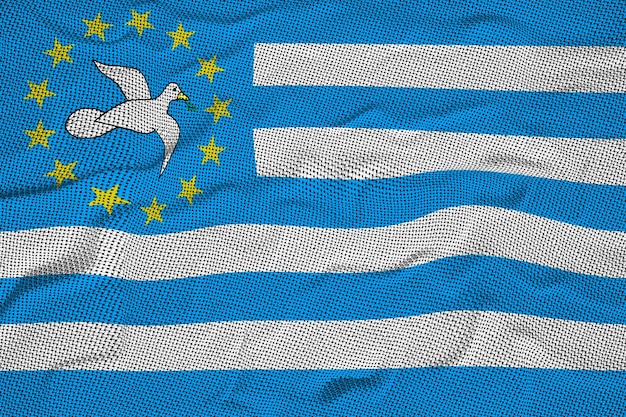 Foto staatsflagge von ambazonia hintergrund mit flagge von ambazonia