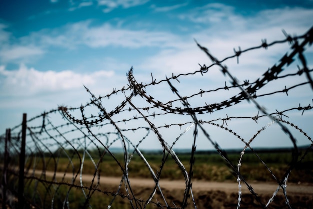 Stacheldrahtzaun, Symbol für Trennung und Streit