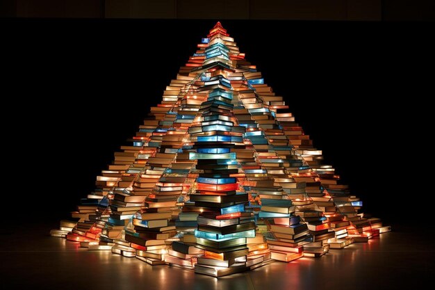 Foto stack_of_books_arranged_to_resemble_a_pyramid_434_block_1_1jpg