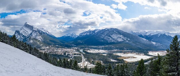 Stadt Banff im Winter Banff Nationalpark Kanadische Rockies Kanada