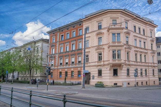 Stadt in deutschland augsburg schöne straßenansicht