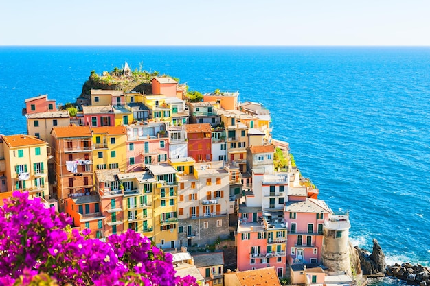 Stadt Manarola, Nationalpark Cinque Terre, Ligurien, Italien