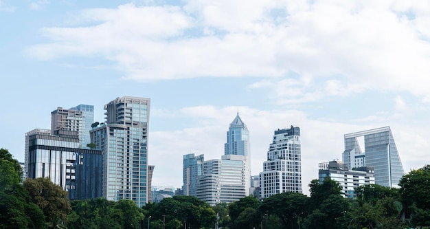 Stadtansicht im Lumphini Park Bangkok Thailand