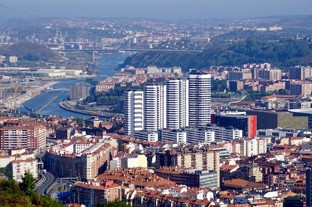 Stadtansicht von Bilbao Spanien, Bilbao Architektur