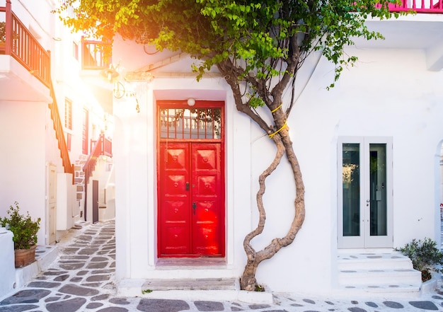 Stadtbild der Insel Mykonos