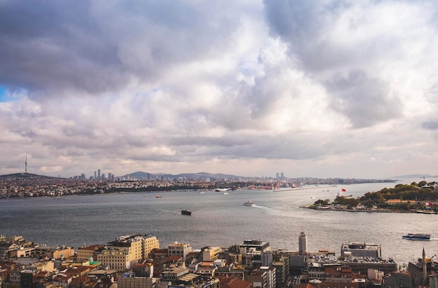 Stadtbild vom Galata-Turm in Istanbul Türkei