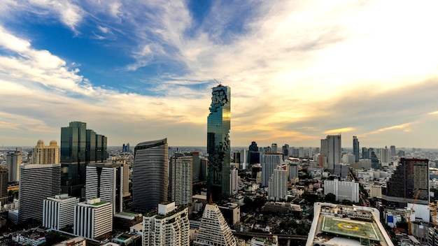 Stadtbild von Bangkok-Stadtskylinen, Landschaft Thailand