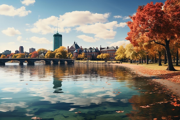 Stadtbild von Cambridge, Massachusetts, USA