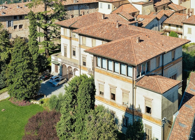 Stadtbild von Citta Alta von Bergamo in der Lombardei in Italien. Diese Altstadt heißt Oberstadt.