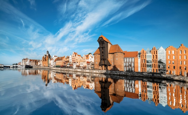 Stadtbild von Danzig, Blick über den Fluss