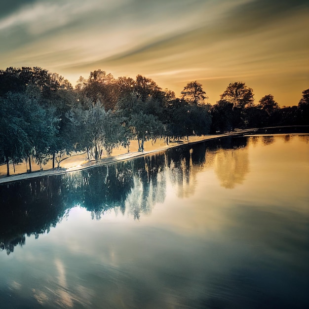 Stadtlandschaft am Fluss