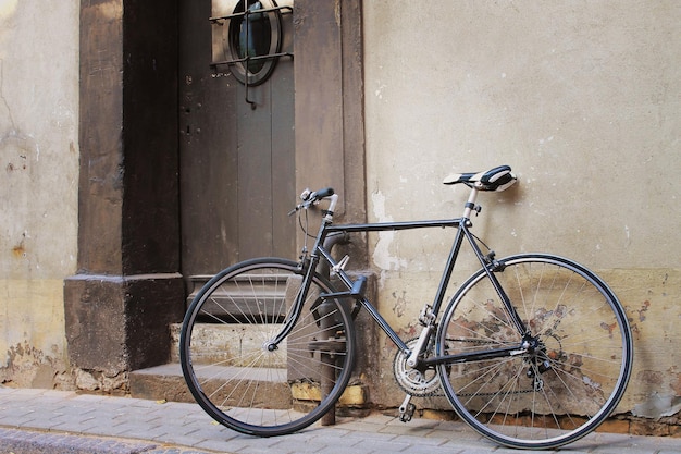 Stadtlandschaft mit Fahrrad