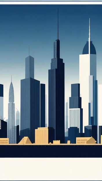 Stadtlichter Symphonie Stadtpanorama Stadtlandschaft Skyline mit auffallenden Gebäude Silhouetten