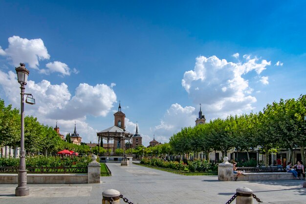 Stadtplatz in der berühmten Stadt Alcala de Henares in Spai