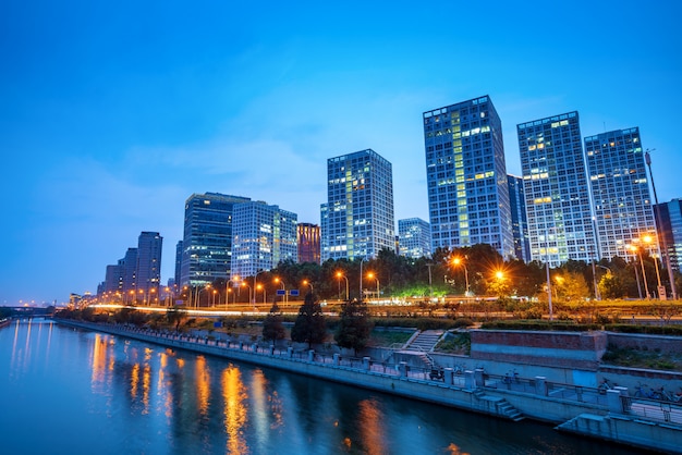 Stadtskyline Pekings, China CBD.