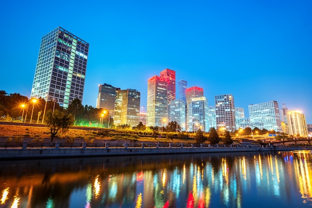 Stadtskyline Pekings, China CBD.