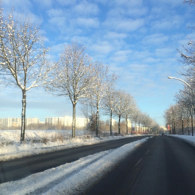 Foto stadtstraße im winter