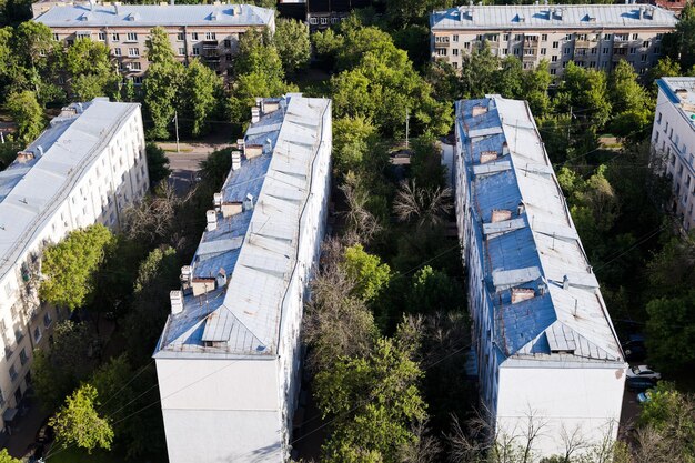 Städtische alte Häuser in Moskau