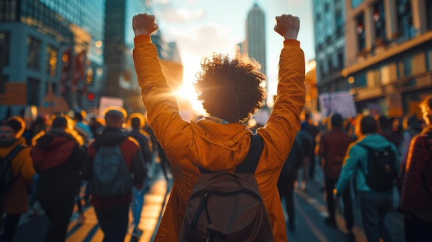 Städtische Unruhen Straßenunruhen Bürgerunruhen und gesellschaftliche Spannungen Chaos und Intensität öffentlicher Proteste und Demonstrationen im Herzen der Stadt