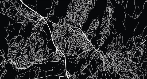 Städtischer Vektorstadtplan von Sarpsborg Norwegen Europa