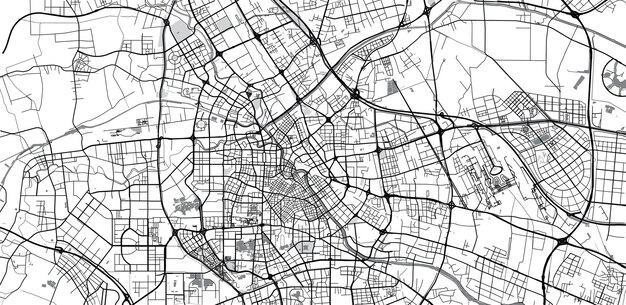 Städtischer Vektorstadtplan von Tianjin China