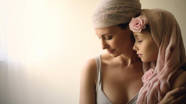 Stärke in der Einheit MutterTochter Brustkrebsbewusstsein