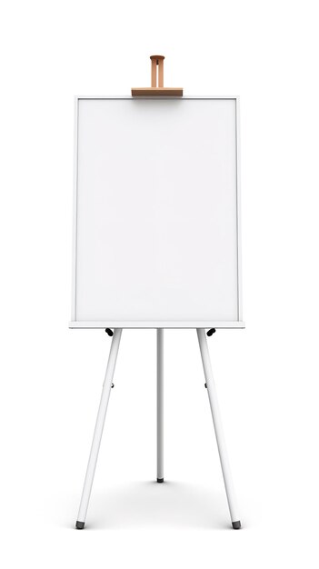 Foto staffelei-schild-mockup-whiteboard-willkommensschild isoliert auf weißem hintergrund generative ki