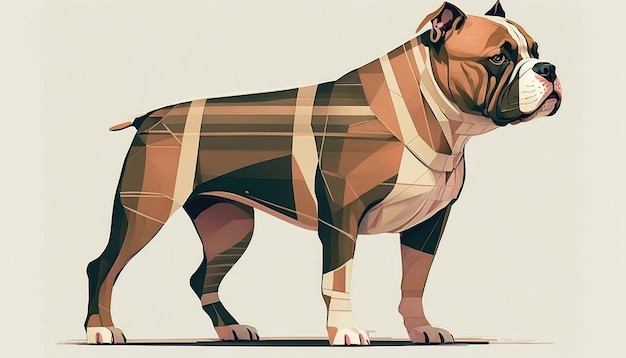 Staffordshire bull terrier Perro Ilustración creativa Ai Generar