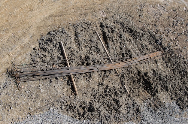 Foto stahlverstärkungsstäbe für bauarbeiten