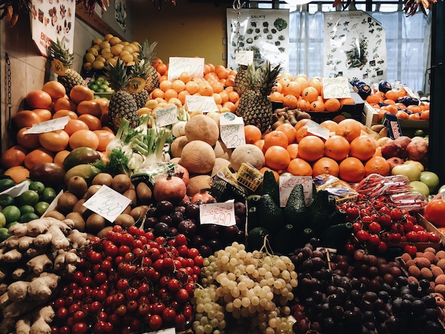 Stall de frutas no mercado