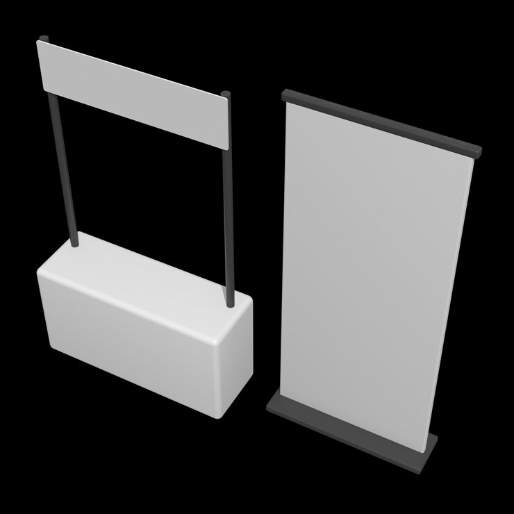 Foto stall ou kiosk modern promostand reception desk com rolamento