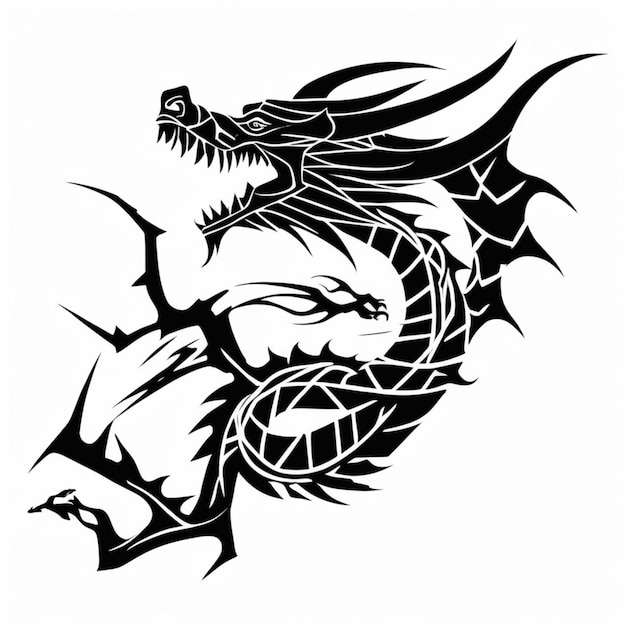 Stammes-Drachen-Tattoo