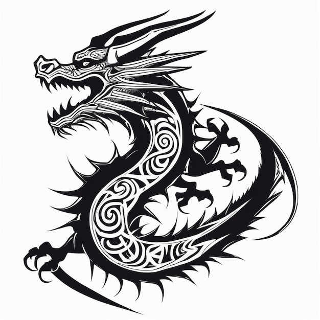 Stammes-Drachen-Tattoo