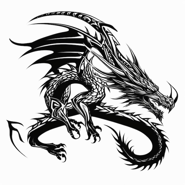 Stammes-Drachen-Tattoo