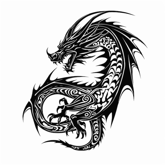 Stammes-Drachen-Tattoo